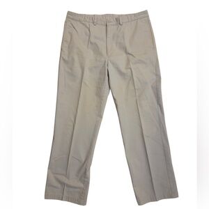 DKNY Men's Flat Front Tan Pants